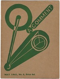 Artist: UNIDENTIFIED ARTIST, | Title: A Comment - no.5, May 1941. | Date: 1942 | Technique: linocut, printed in green ink, from one block; letterpress text