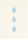 Artist: TIPPING, Richard | Title: a print from Airpoet portfolio. | Date: 1979 | Technique: screenprint, printed in blue ink, from one stencil