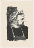 Artist: AMOR, Rick | Title: Neil Leveson | Date: 1992, May | Technique: lithograph, printed in black ink, from one plate | Copyright: Image reproduced courtesy the artist and Niagara Galleries, Melbourne