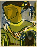 Title: Hamlet | Date: 1958 | Technique: linocut, printed in colour, from multiple blocks