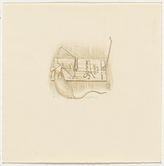 Artist: White, Susan Dorothea. | Title: Made in Australia | Date: 1982 | Technique: lithograph, printed in brown ink, from one stone [or plate]