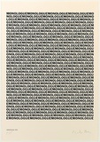 Artist: PARR, Mike | Title: Monologue 1970. | Date: 2000 | Technique: screenprint, printed in black ink, from one stencil