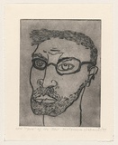 Artist: Komives, Angela. | Title: 'Mark' of the new millennium | Date: 1999, November | Technique: drypoint, printed in black ink with plate-tone, from one plate