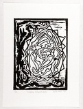 Artist: Keen, David. | Title: Laughing labyrinthodonts. | Date: 1988 | Technique: woodcut, printed in black ink, from one block