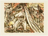 Artist: Senbergs, Jan. | Title: Rameau's platee - in praise of folly | Date: 1993 | Technique: lithograph, printed in colour, from four stones | Copyright: © Jan Senbergs. Licensed by VISCOPY, Australia