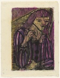 Artist: HANRAHAN, Barbara | Title: Circus girl | Date: 1962 | Technique: woodcut, printed in colour, from four blocks