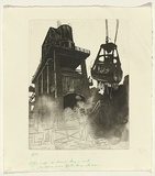Artist: Gittoes, George. | Title: The tower | Date: 1991 | Technique: etching, printed in black ink, from one plate