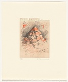 Artist: Lithos Press. | Title: not titled [stone pile] | Date: 1985 | Technique: screenprint, printed in colour, from one stencil; lithograph, printed in colour, from one stone | Copyright: © Tim Storrier