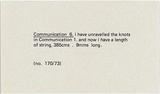 Artist: PARR, Mike | Title: Communication 6 | Date: 1973 | Technique: typewritten text, in black ink