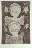 Artist: KARADADA, Ross | Title: not titled #2. | Date: 2000, October | Technique: etching, printed in black ink, from one plate