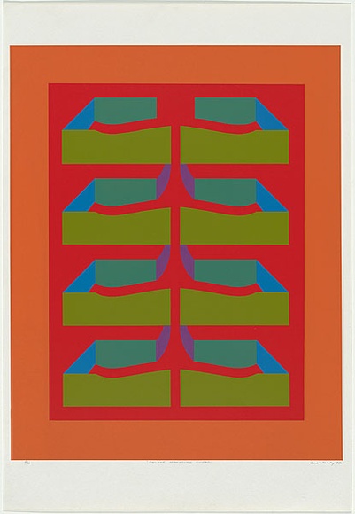 Artist: Hardy, Cecil. | Title: Cantle structure divided | Date: 1970 | Technique: screenprint, printed in colour, from six stencils