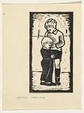 Title: Brothers, Gippsland | Date: 1956 | Technique: linocut, printed in black ink, from one block