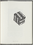 Artist: White, Robin. | Title: Not titled (Florence's cube). | Date: 1985 | Technique: woodcut, printed in black ink, from one block