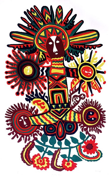 Artist: Kauage, Mathias. | Title: Masalai man [Spirit man]. | Date: 1978 | Technique: screenprint, printed in colour, from five stencils