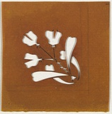 Artist: ROBEY, Elinor | Title: not titled [stencil for leatherwork design with Bursaria spinosa motif] | Date: 1920s? | Technique: hand-cut stencil