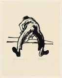 Title: Cement worker | Date: 1965 | Technique: linocut, printed in black ink, from one block