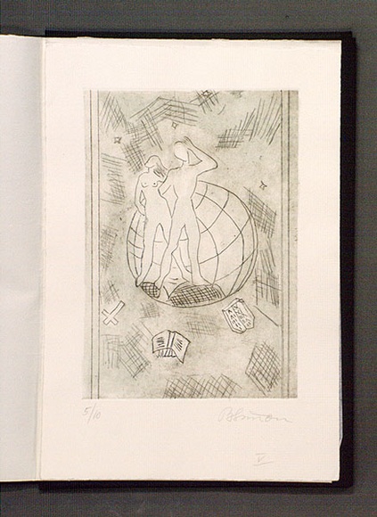 Artist: Simon, Bruno. | Title: Tatura dreams V. | Date: 1941-87 | Technique: photo-etching, printed in black, with plate-tone, from one zinc plate, hand-coloured