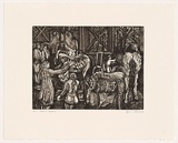 Artist: Archer, Suzanne. | Title: Hands in - hands on | Date: 2004 | Technique: etching and aquatint, printed in black ink, from one plate