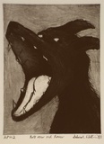 Artist: Williams, Deborah. | Title: Roll over red rover | Date: 1993, June | Technique: etching, aquatint, printed in black ink, with plate-tone from one plate