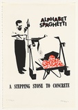 Artist: TIPPING, Richard | Title: Alphabet spaghetti: A stepping stone to concrete | Date: 1979 | Technique: screenprint, printed in colour, from two stencils
