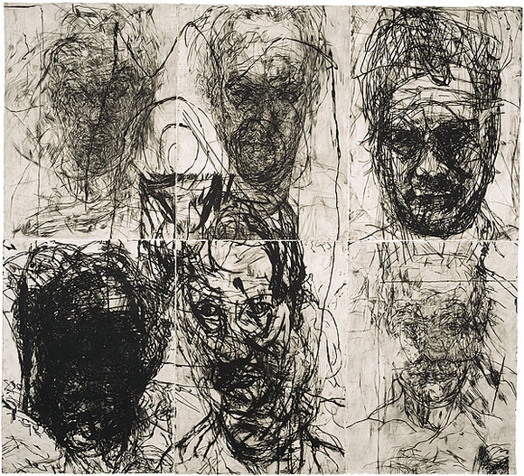Artist: PARR, Mike | Title: Language and chaos 1. | Date: 1989-90 | Technique: drypoint and electric grinder, printed in black ink, from one copper plate Artist: PARR, Mike | Title: Language and chaos 1. | Date: 1989-90 | Technique: drypoint and electric grinder, printed in black ink, from one copper plate