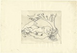 Artist: BOYD, Arthur | Title: Ram and figures under a tree. | Date: (1968-69) | Technique: etching, printed in black ink, from one plate | Copyright: Reproduced with permission of Bundanon Trust