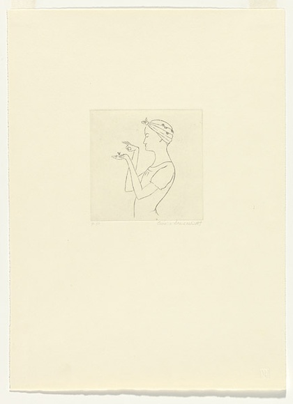 Artist: Lewitt, Vivienne. | Title: Foolish fly | Date: 1990 | Technique: etching, printed in black ink, from one  plate