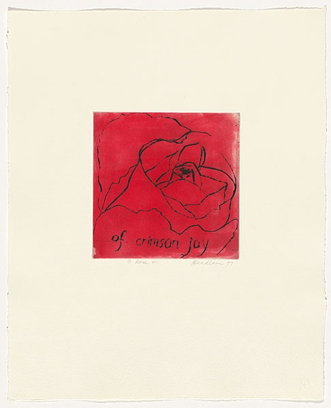 Artist: Headlam, Kristin. | Title: Oh Rose VIII | Date: 1997 | Technique: aquatint and drypoint, printed in colour, from two copper plates
