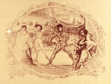 Artist: Conder, Charles. | Title: Harlequin s'amuse. | Date: 1905 | Technique: transfer-lithograph, printed in purple ink, from one stone