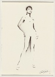 Artist: NUROK, | Title: Not titled [black nude I]. | Date: 2003 | Technique: stencil, printed in black ink, from one stencil