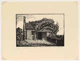 Artist: Thake, Eric. | Title: John Batman's House, Parramatta, N.S.W. | Date: 1926 | Technique: linocut, printed in black ink, from one block