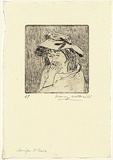 Artist: WALKER, Murray | Title: Jennifer is tense | Date: 1965 | Technique: etching, printed in black ink, from one plate