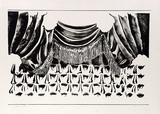 Artist: REDDINGTON, Charles | Title: (Curtains) | Date: (1987) | Technique: lithograph, printed in black ink, from one stone [or plate]