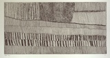 Artist: Kantilla, Kitty. (Kutuwalumi Purawarrumpatu). | Title: not titled I [vertical columns of scribbled lines and straight lines] | Date: 2001, February - March | Technique: etching, printed in black, from one plate | Copyright: © Kitty Kantilla and Jilamara Arts + Craft