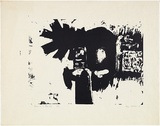 Artist: Warren, Guy. | Title: Possum in a palm tree | Date: 1963 | Technique: screenprint, printed in black ink, from one stencil