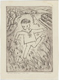 Artist: Rooney, Robert. | Title: Child away | Date: 1955 | Technique: soft-ground etching and aquatint, printed in warm black ink, from one plate | Copyright: © the artist