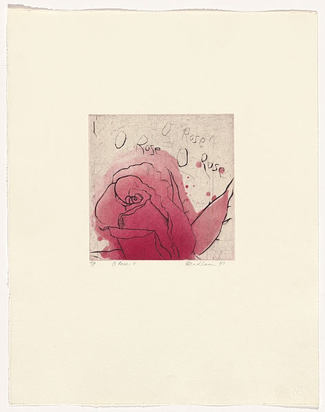 Artist: Headlam, Kristin. | Title: Oh Rose II | Date: 1997 | Technique: aquatint and drypoint, printed in colour, from two copper plates
