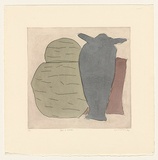 Title: Jar and vase | Date: 1984 | Technique: drypoint, printed in black ink, from one perspex plate; hand-coloured