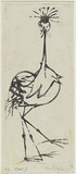 Artist: Hodgkinson, Frank. | Title: Egret II | Date: 1953 | Technique: sugar lift aquatint, printed in black ink, from one plate