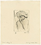 Artist: WALKER, Murray | Title: Old Daisy [b] | Date: 1962 | Technique: drypoint, printed in black ink, from one plate
