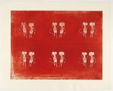 Artist: ROSE, Jacqueline | Title: Josephine's song | Date: 2001 | Technique: etching, printed in orange ink, from one copper plate