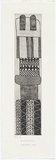 Artist: Murray, Janice. | Title: Ceremony pole | Date: 1996, November | Technique: etching, printed in black ink, from one plate | Copyright: © Janice Murray and Jilamara Arts + Craft