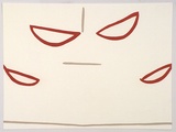 Artist: Rooney, Robert. | Title: JCV2 | Date: 2002, April - May | Technique: lithograph, printed in red and grey ink | Copyright: Courtesy of Tolarno Galleries