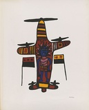 Artist: Kauage, Mathias. | Title: Independence plane. | Date: 1977 | Technique: screenprint, printed in colour, from five stencils | Copyright: © approved by Elisabeth Kauage
