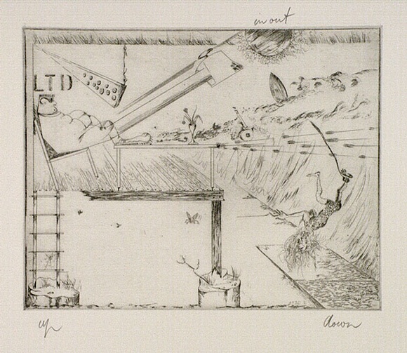Artist: COLEING, Tony | Title: Keep blank. | Date: 1978 | Technique: hardground etching, printed in black ink, from one plate