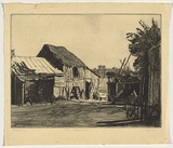 Artist: URE SMITH, Sydney | Title: Ambleside farmyard | Date: c.1926 | Technique: etching, printed in black ink, from one plate