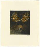 Title: Gold and Philip of Macedonia | Date: 1991 | Technique: etching, printed in blue and orange ink, from one plate