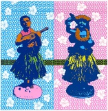 Artist: Tupou, Samuel. | Title: Shake it Bro / Shake it Sis. | Date: c.2005 | Technique: screenprint, printed in colour, from multiples stencils