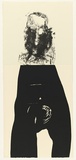 Artist: PARR, Mike | Title: not titled. | Date: 2001 | Technique: lithograph, printed in black ink, from one stone; woodcut, printed in black ink, from one block
