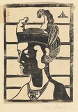 Artist: Beal, Ian. | Title: Egyptian woman. | Date: c.1936 | Technique: linocut, printed in black ink, from one block